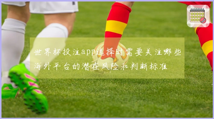世界杯投注app选择时需要关注哪些海外平台的潜在风险和判断标准